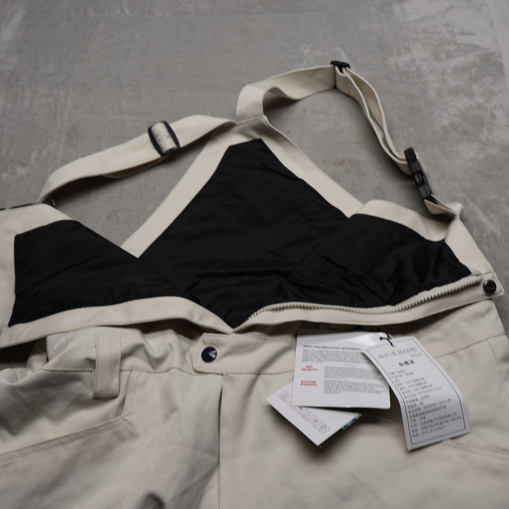 SEARIPE Snow Bib Pants Men XL White Genji-Tex Windproof Ski Winter Insulated NEW - Picture 13 of 16